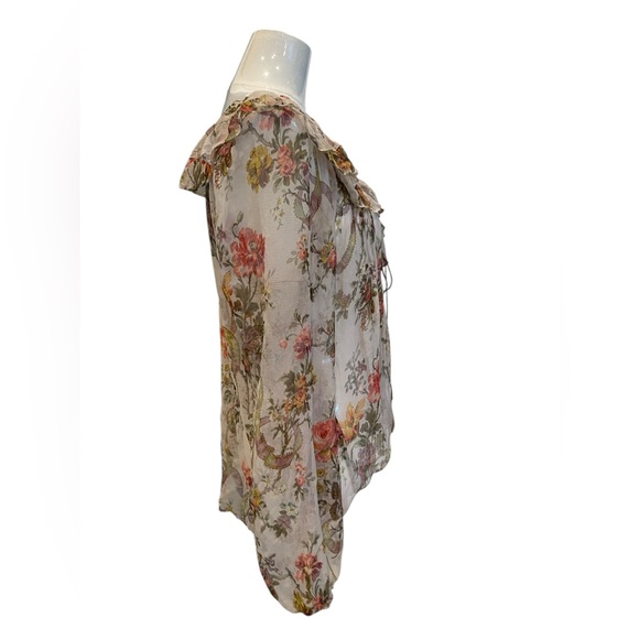 Needle & Thread Floral Print Ruffle Blouse Size:4 - Picture 2 of 12